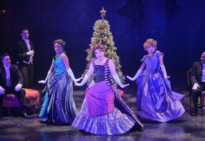 Performers from Zachary Scott Theatre's production of A Christmas Carol 2017